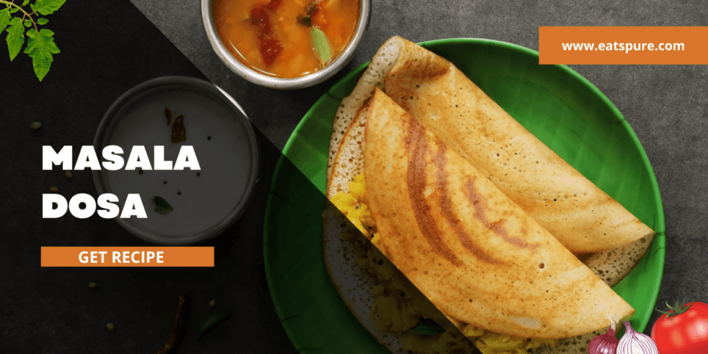 Masala dosa south Indian dish